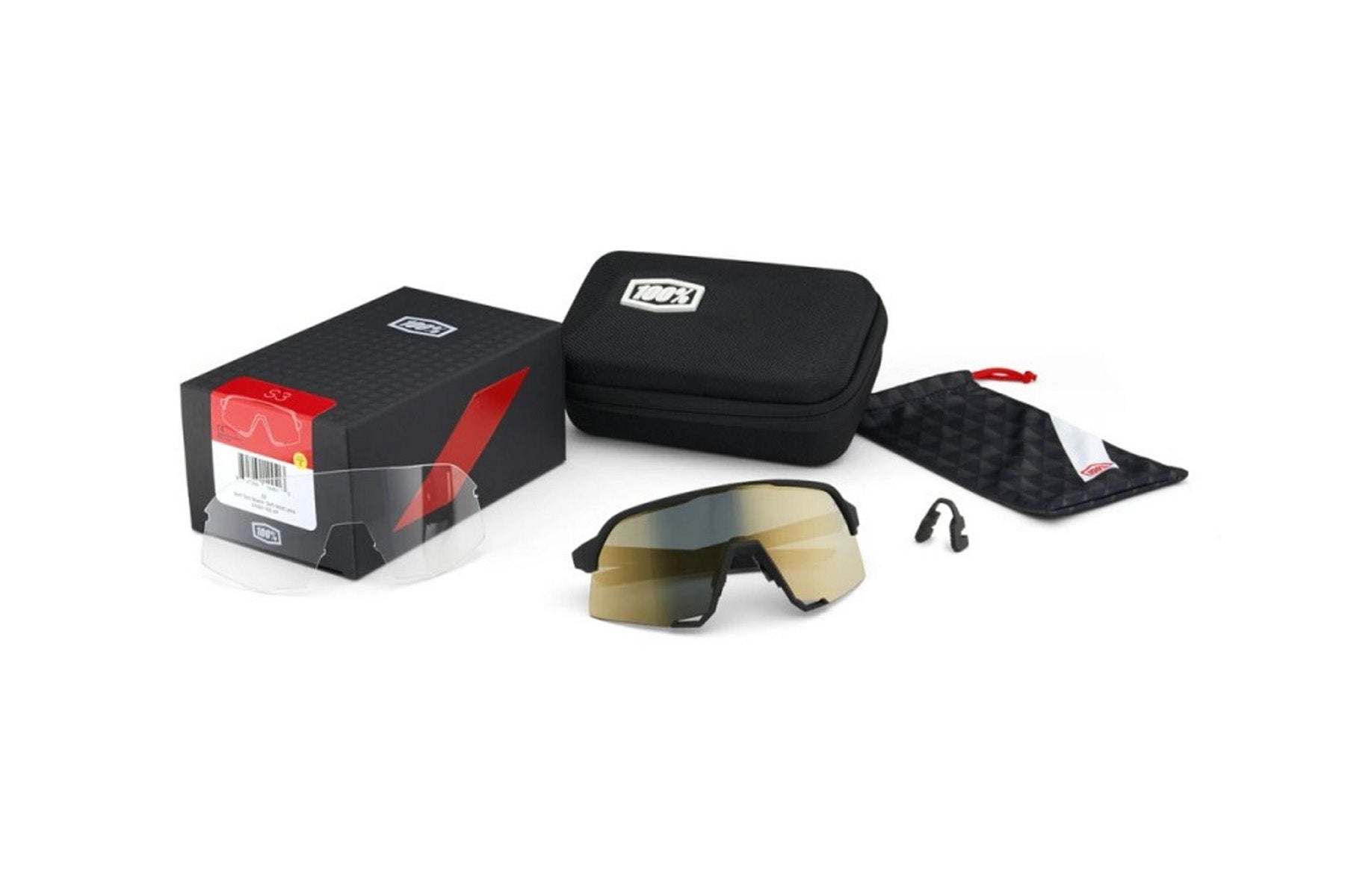 100% Gafas S3 - Matte Translicent Brown Fade - Hiper Silver Mirror Lens