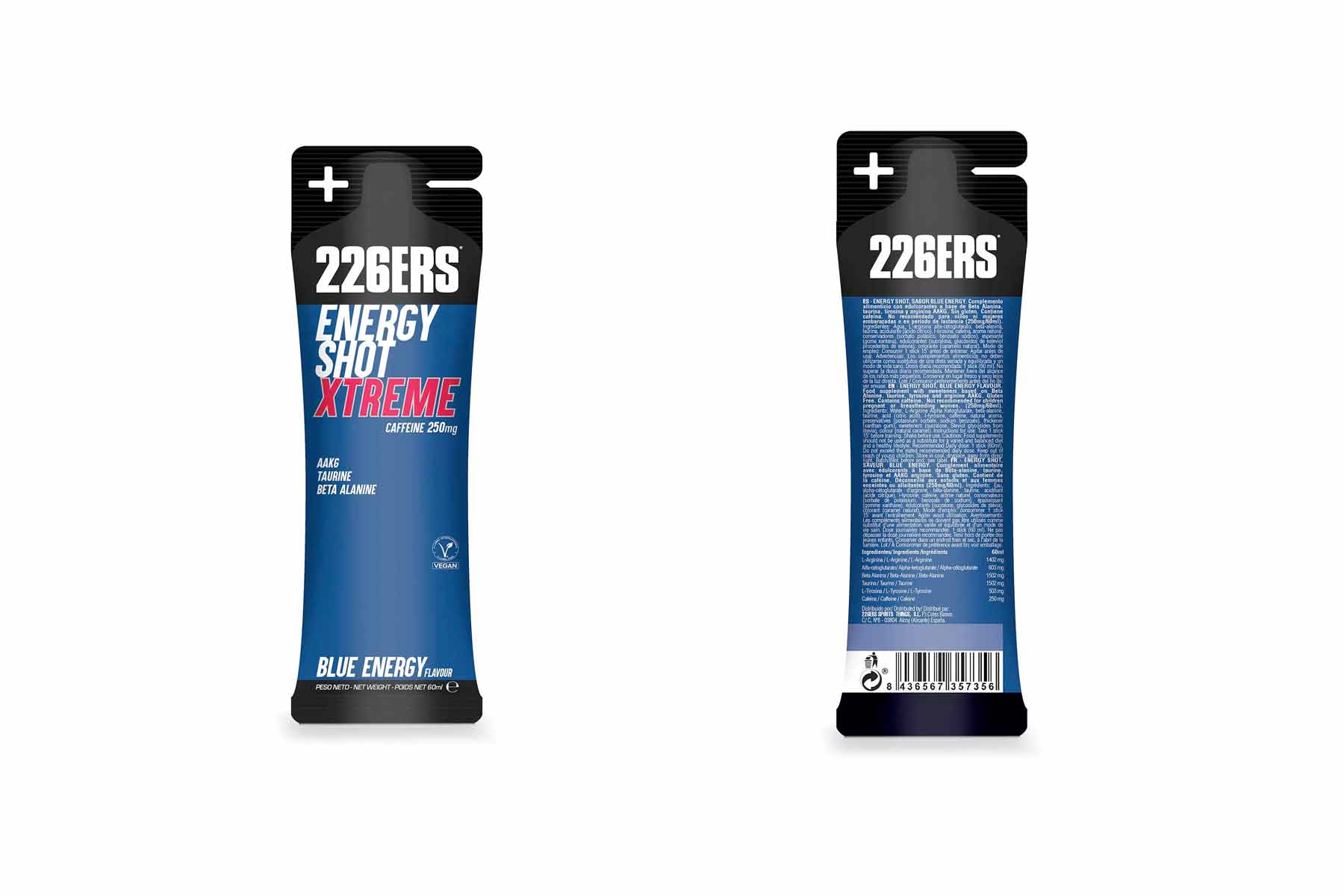 226ERS® ENERGY SHOT XTREME 60 GR (Cafeína Blue Energy)
