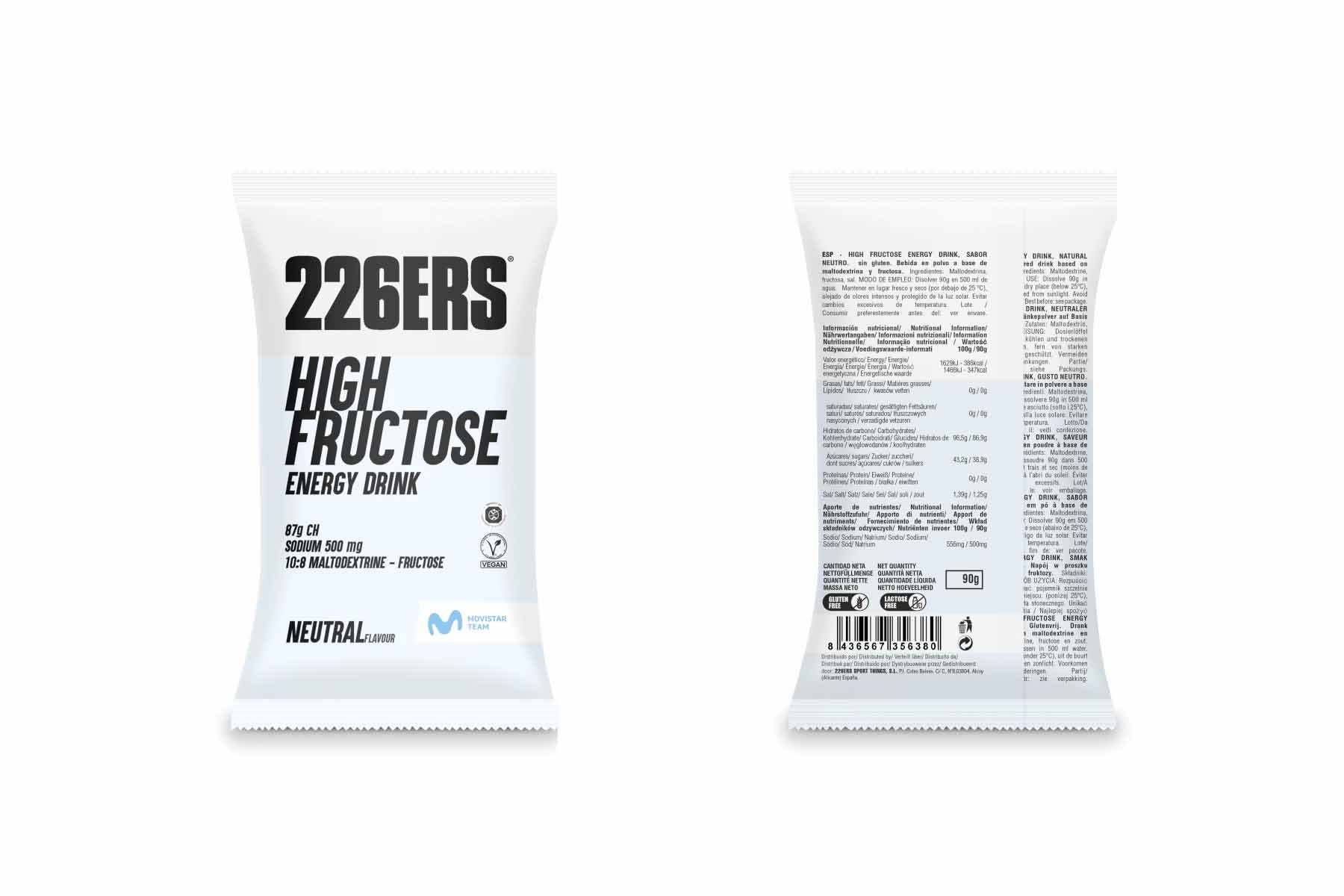 226ERS® HIGH FRUCTOSE ENERGY DRINK - Monodosis(Neutro)