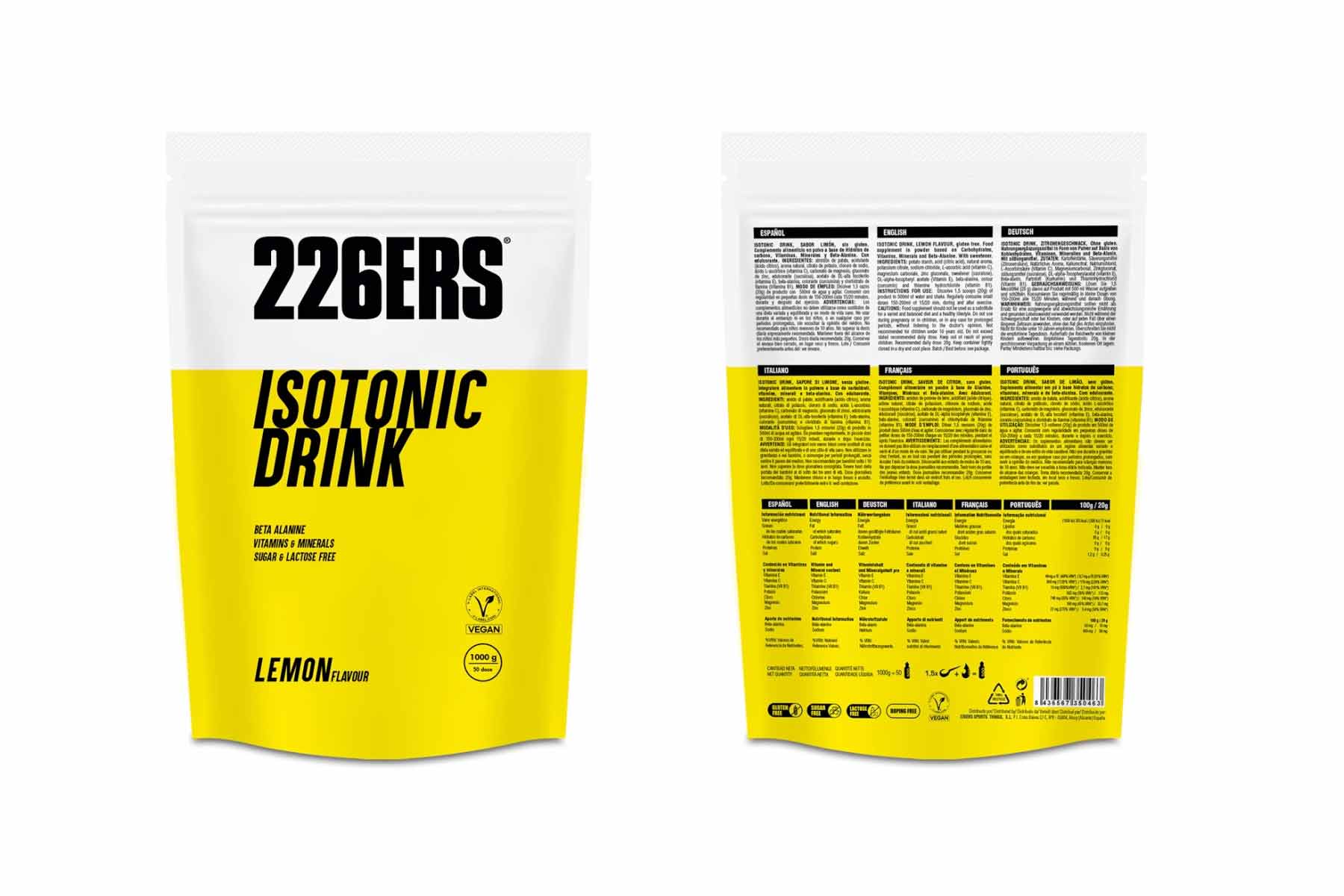 226ERS® ISOTONIC DRINK (1000gr, limón)